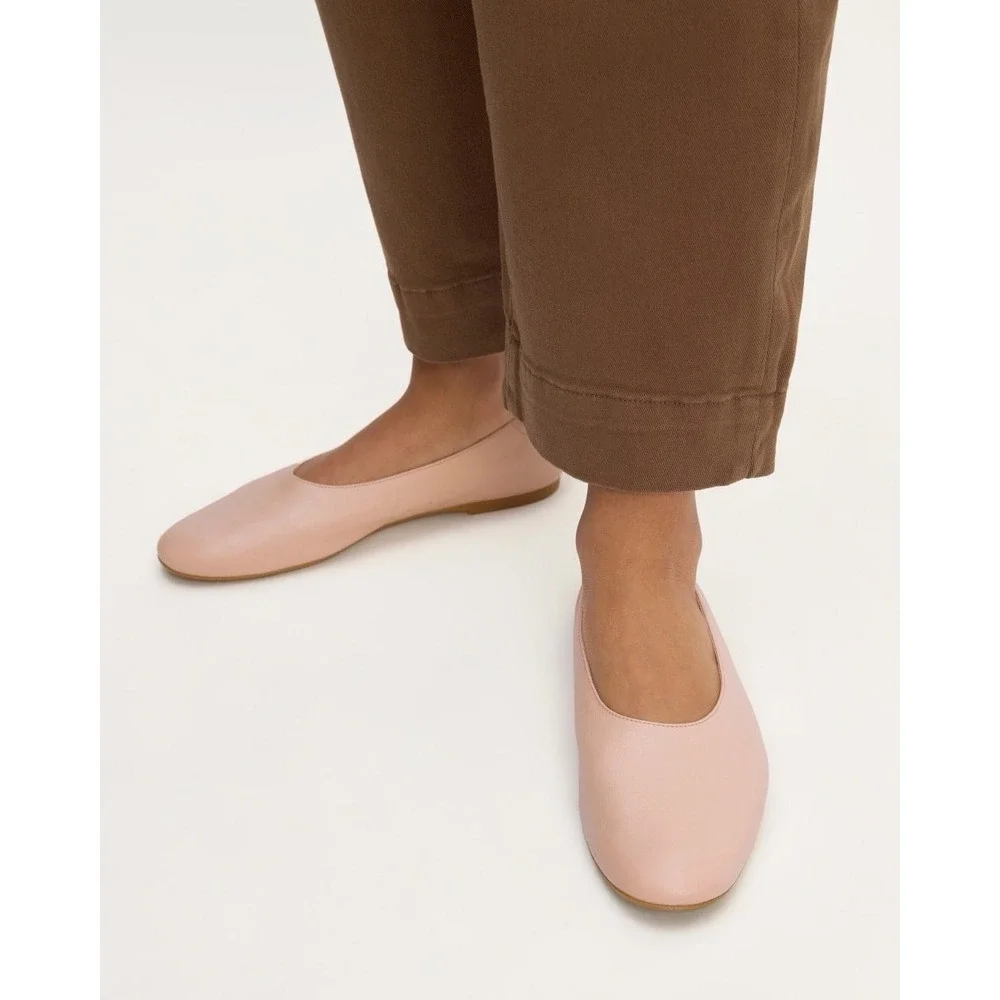 Everlane‎ Day Glove Flat Womens 5 Pink Leather Ballet Minimalist Balletcore